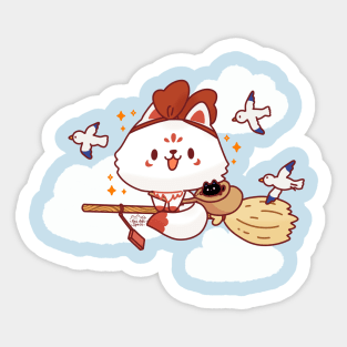 Kitsune Fox Witch Sticker